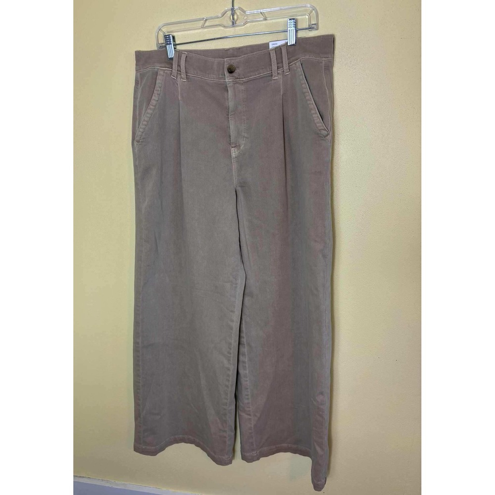 American Eagle Womens Size 14 High Rise‎ Wide Leg Stretch Taupe Pants